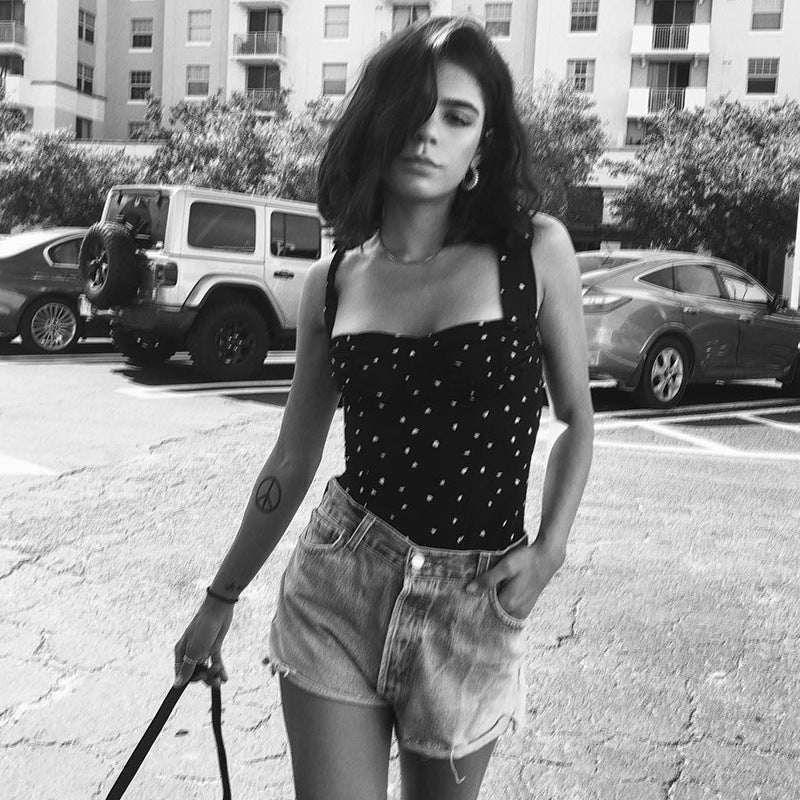 Women’s Sexy Dot Strap Top