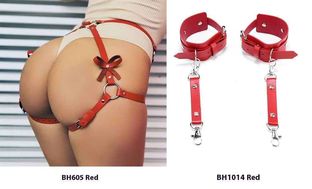 Women’s Waist Belt Handcuffs Suit Lingerie Set