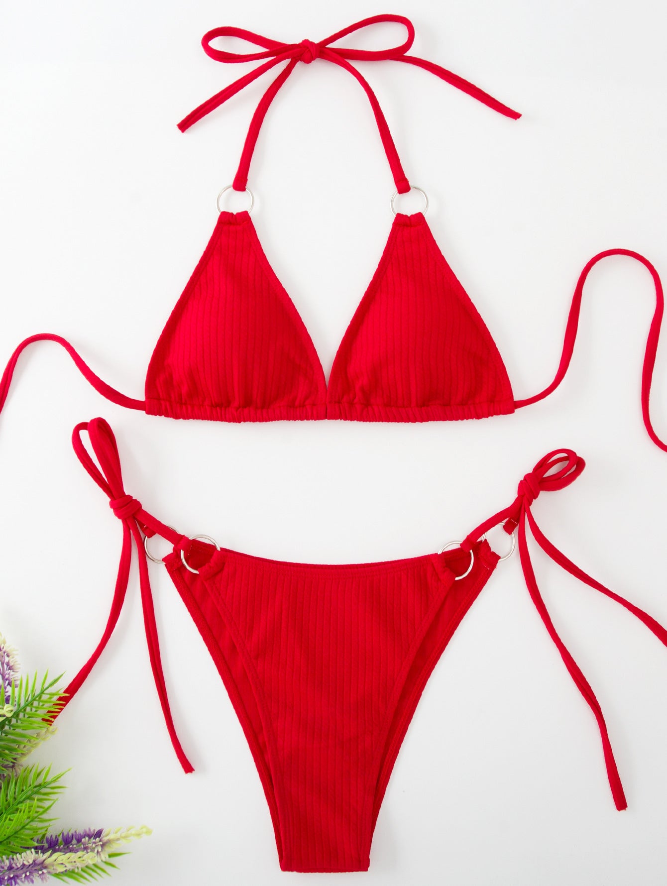 Women’s Sexy Side Tie Thong Bikini Set