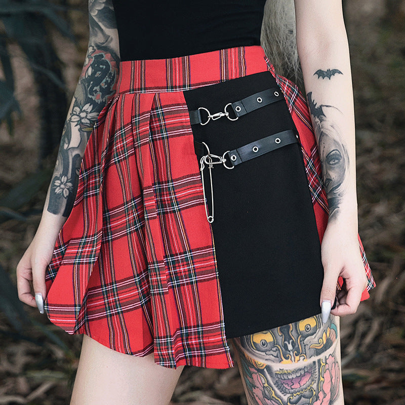 Women’s Gothic Pleated Short Skirt