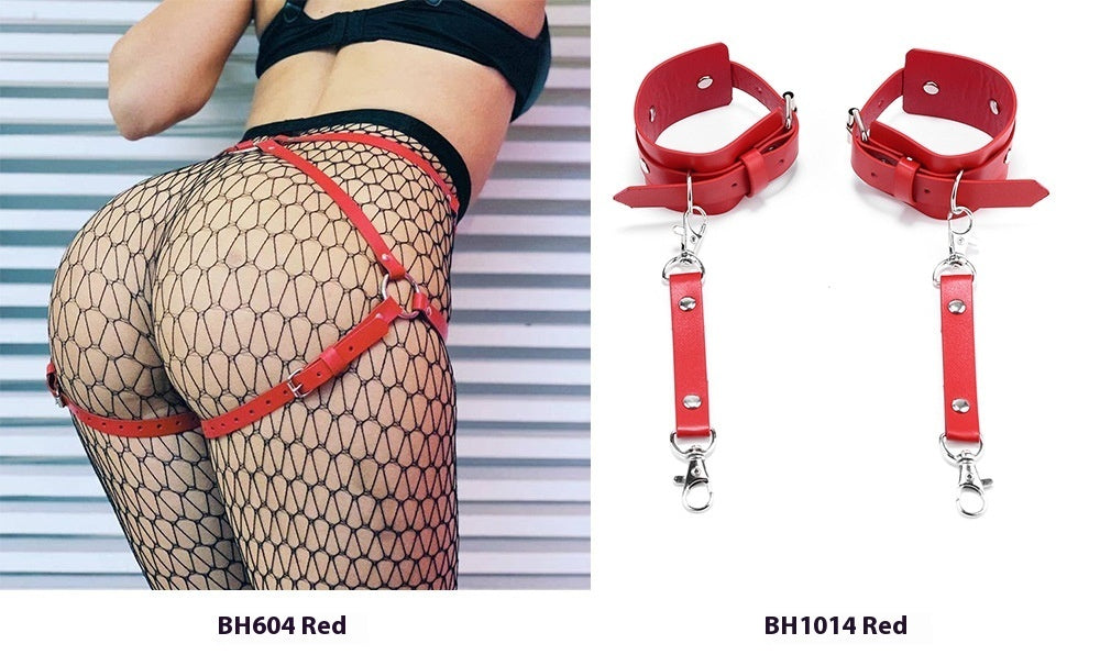 Women’s Waist Belt Handcuffs Suit Lingerie Set