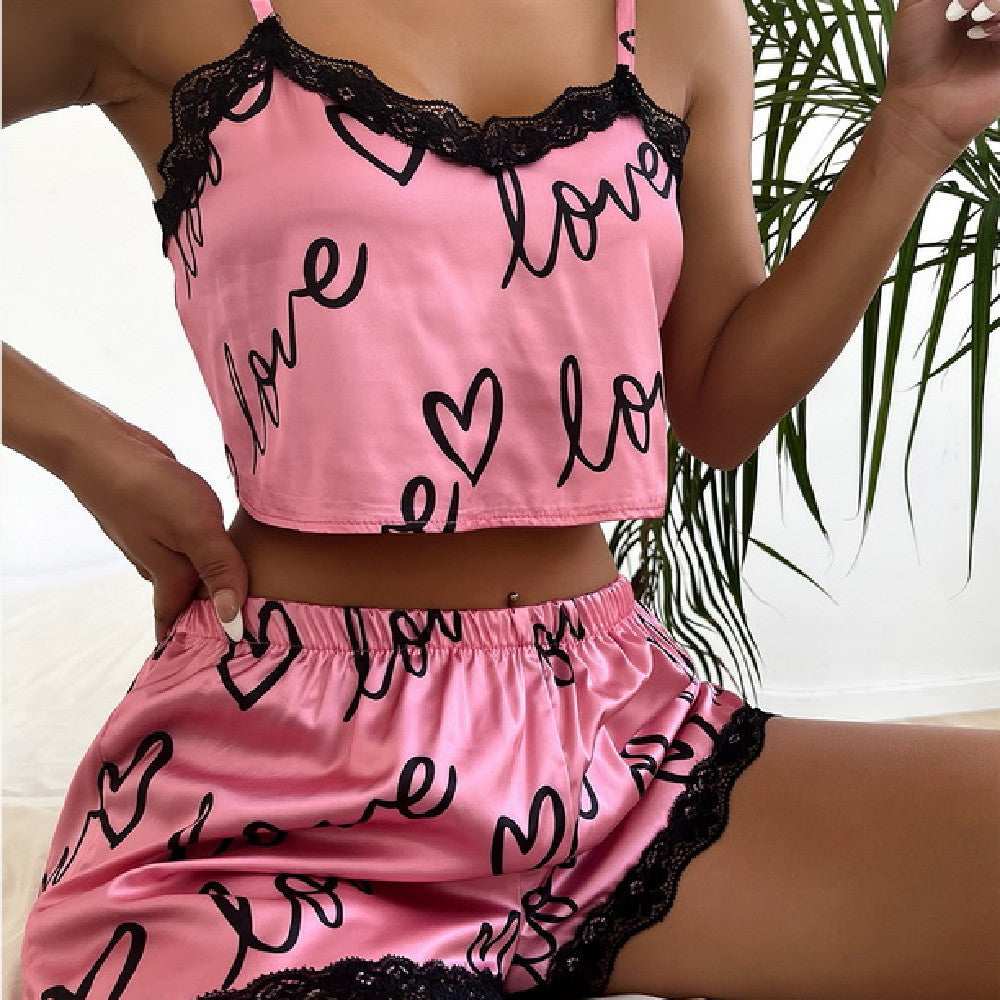 Lace Suspender Shorts – Sexy Sleepwear Set