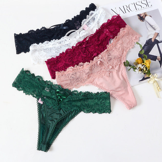 Sexy Ice Silk Lace Panties for Women