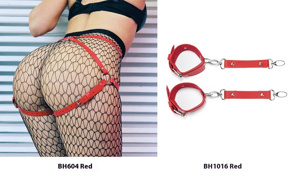 Women’s Waist Belt Handcuffs Suit Lingerie Set