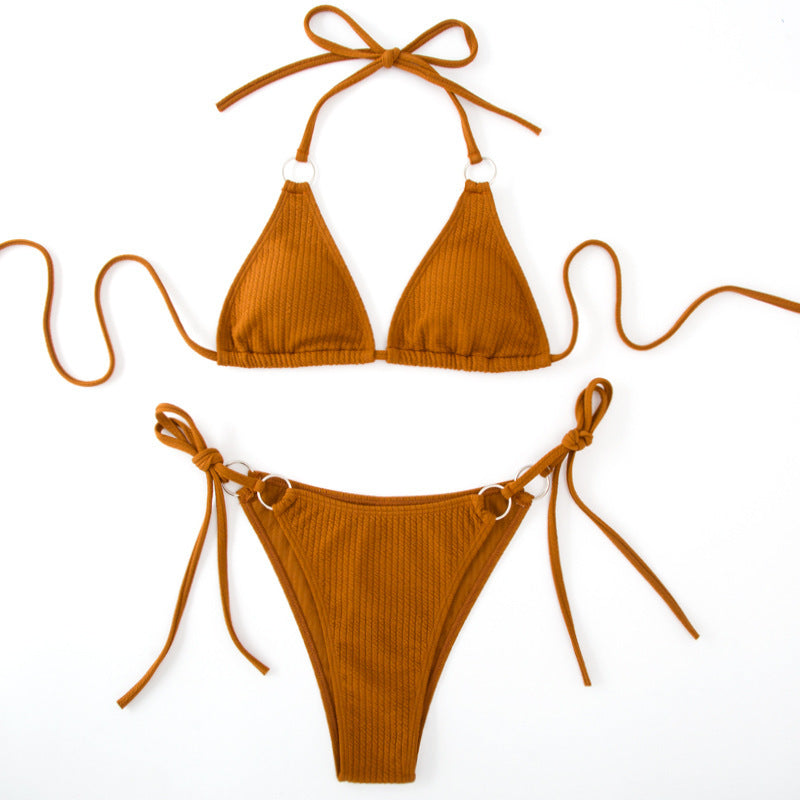 Women’s Sexy Side Tie Thong Bikini Set