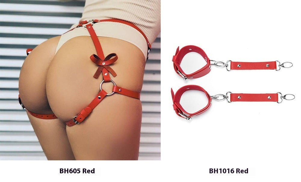 Women’s Waist Belt Handcuffs Suit Lingerie Set