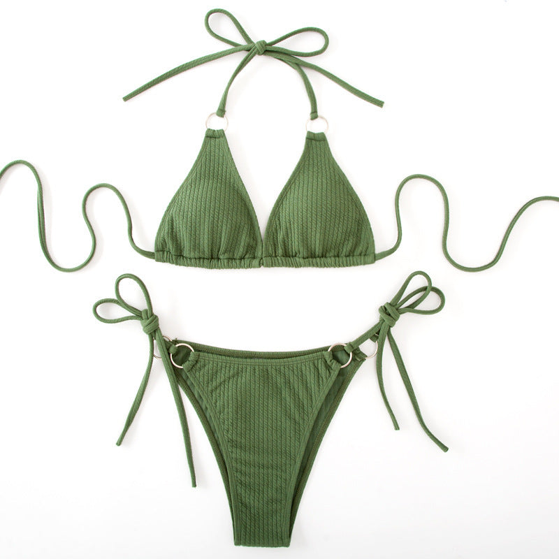 Women’s Sexy Side Tie Thong Bikini Set