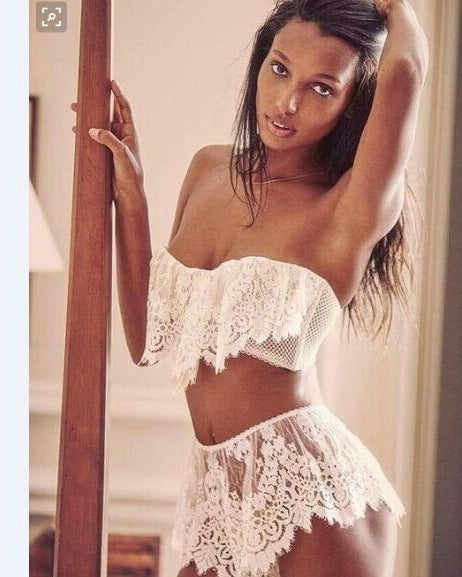 Lingerie Women Babydoll Sleepwear Lace Bra Dress & G-string