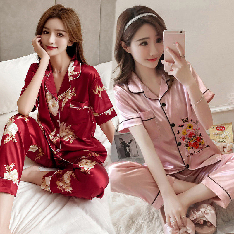 Silk-Feel Home Service Suits – Everyday Pajama Set