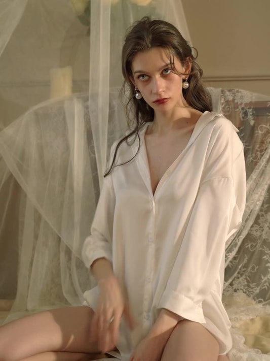 Boyfriend Style Shirt Pajamas – Relaxed Women’s Sleepwear