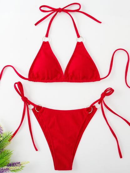 Women’s Sexy Side Tie Thong Bikini Set