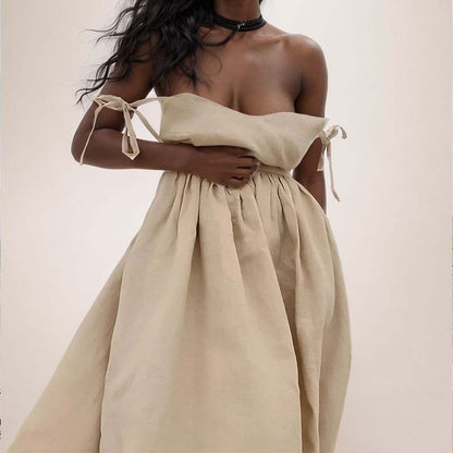 Women’s Sexy V-Neck Spaghetti Strap Maxi Sundress