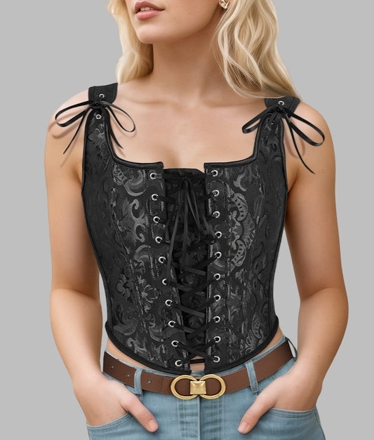 Renaissance Style Lace-Up Corset Camisole