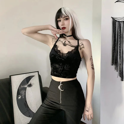 Women’s Gothic Lace Camisole Tank Top