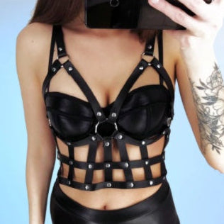 Women’s Lattice-Shaped Bondage Outfit Lingerie Set