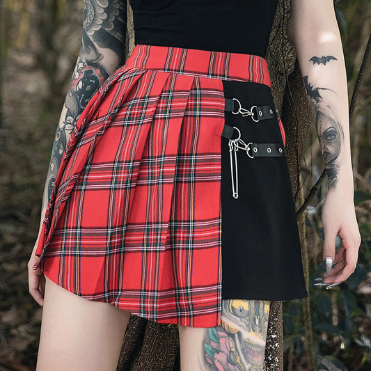 Women’s Gothic Pleated Short Skirt