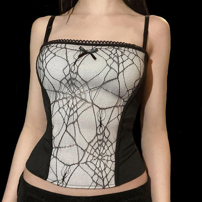 Women’s Spider-Web Goth Tank Top