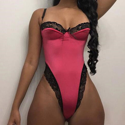 Linglace Patchwork Lace Bodysuit – Sexy One-Piece Lingerie