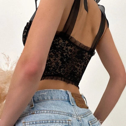 Women’s Ladies Lace Temptation Erotic Underwear Top