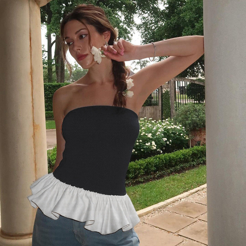 Women’s Contrast Color Bandeau Top