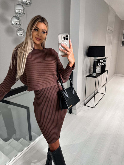 Women’s 2-Piece Solid Stripe Skirt