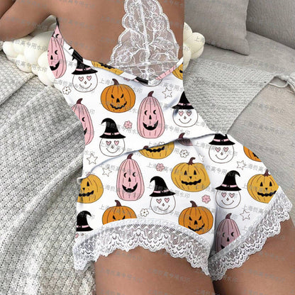 Lace Stitching Lounge Set – Stylish Sleepwear