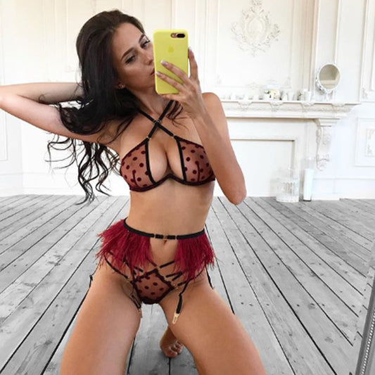 Lace Babydoll Pajamas with Thong – Sexy Nightwear Set