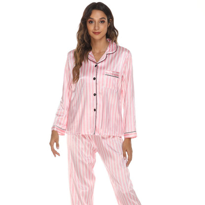 Two-Piece Satin Pajamas – Elegant Sleepwear Set