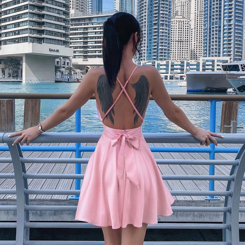 Women’s Bow Suspender Dress Skirt