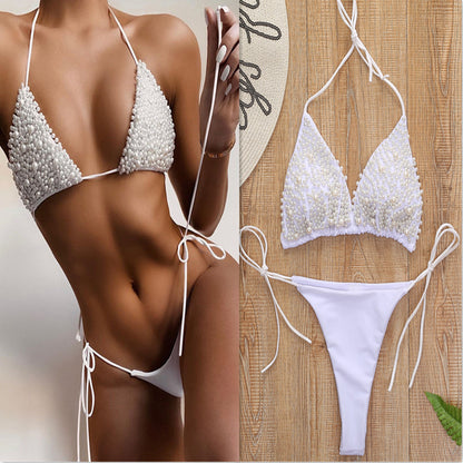Women’s Women’s Halter Mini Bikini Two-Piece Swimsuit Bikini Set