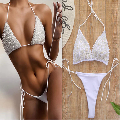Women’s Women’s Halter Mini Bikini Two-Piece Swimsuit Bikini Set