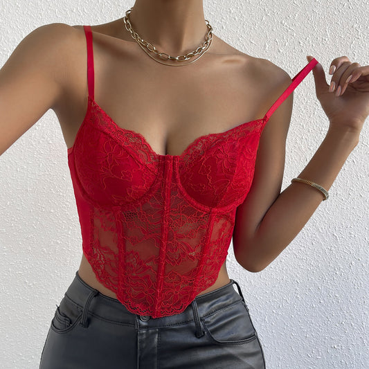 Women’s Lace Slim-fit Tank Top