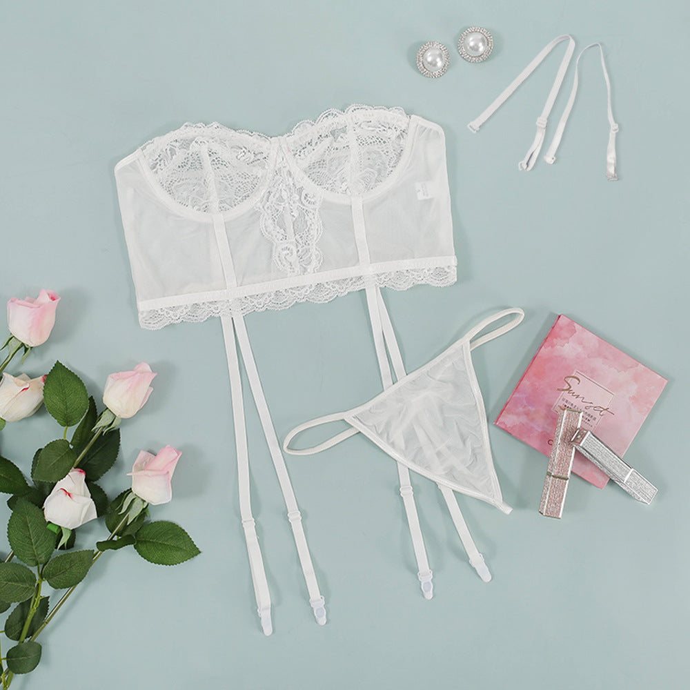Sexy Lace Lingerie Suit – Erotic Two-Piece Intimates
