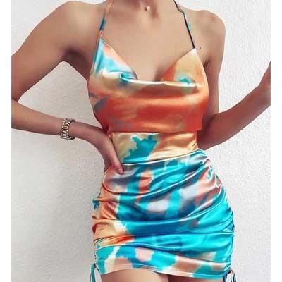 Women’s Sexy Backless Suspender Skirt Dresses