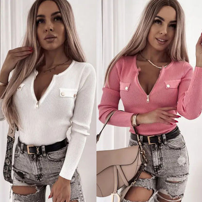 Women’s Knit Slim Pullover Top