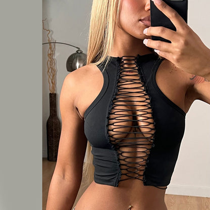 Women’s Sexy Cropped Sleeveless Top