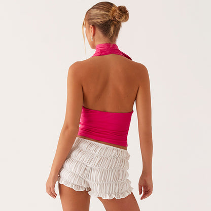 Women’s Deep V-neck Halter Top