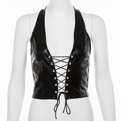 Women’s Halter Lace-Up Sexy Vest