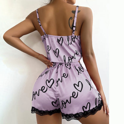 Lace Suspender Shorts – Sexy Sleepwear Set