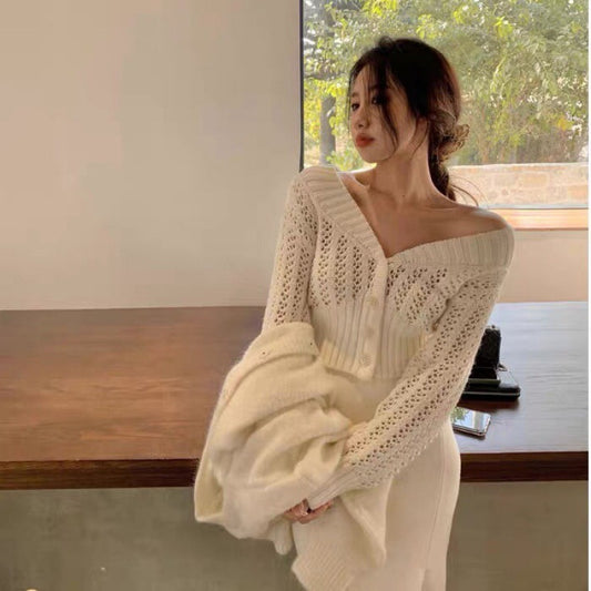 Women’s Sexy Outerwear Hollow Sweater