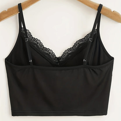 Ladies’ Solid Color Lace Camisole – European & American Spicy Style