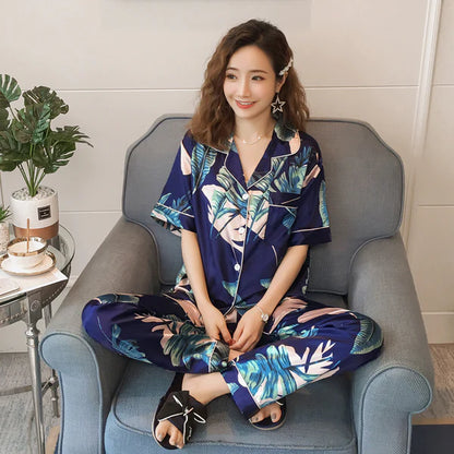 Silk-Feel Home Service Suits – Everyday Pajama Set