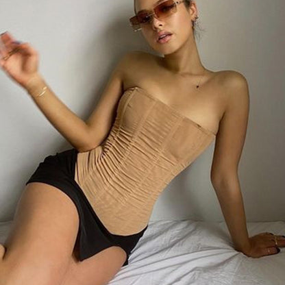 Women’s Skinny Mesh Tube Top