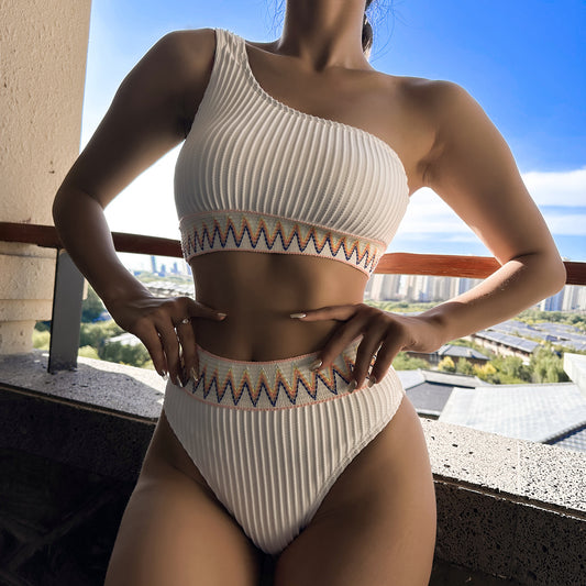 Women’s Sexy One-Shoulder Bikini Bikini Set