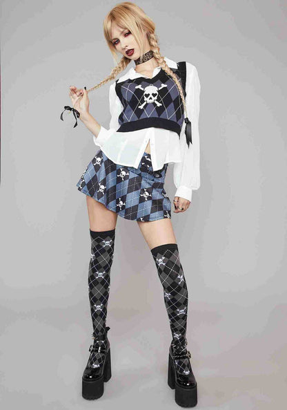Printed Women's Wool Vest Fashion Punk