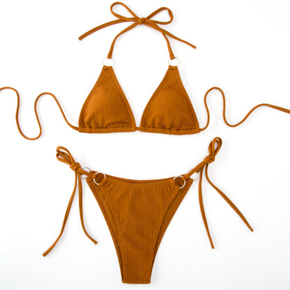 Women’s Sexy Side Tie Thong Bikini Set