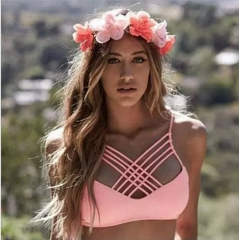 Women’s Women’s Sexy Cut-Out Bandage Halter Bikini Bikini Set