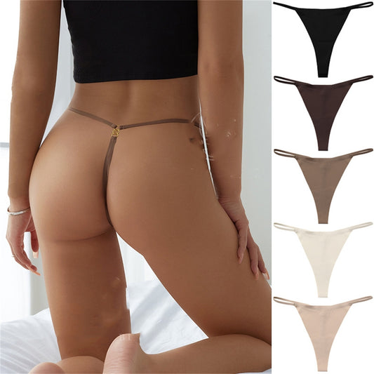Seamless Silk T-String Panties for Women