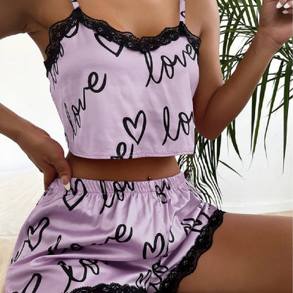 Lace Suspender Shorts – Sexy Sleepwear Set