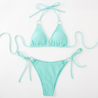 Women’s Sexy Side Tie Thong Bikini Set